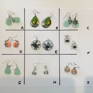 Earrings ENTIRE LOT   A, C, E, F, H  $12